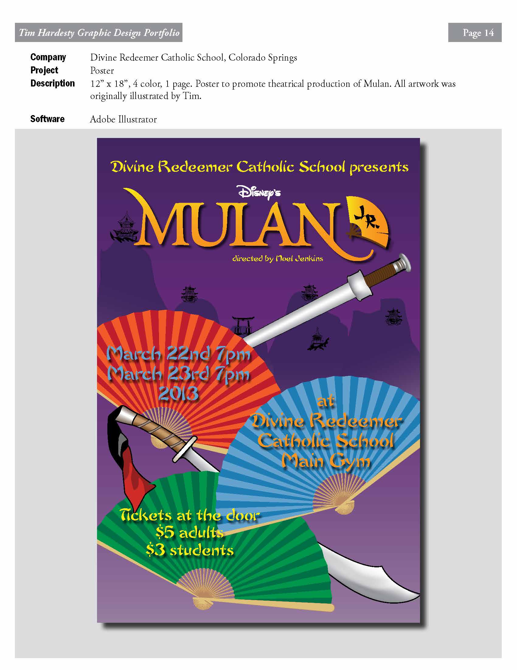 Mulan Jr. Theater Poster